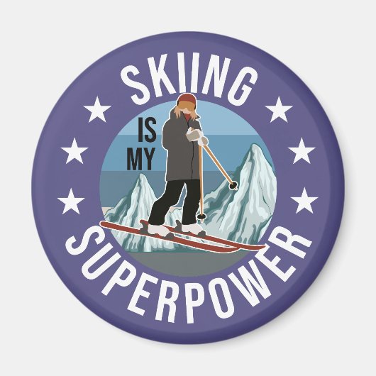 Aimant Le Ski Est Ma Superpuissance (Devant)