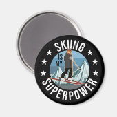 Aimant Le Ski Est Mon Superpouvoir (Recto/Verso)