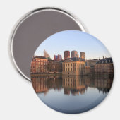 Aimant Le skyline de La Haye dans la Pays-Bas (Recto/Verso)