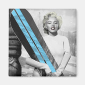 Aimant Le snowboard de Marilyn (Devant)