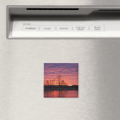 Aimant Le soleil couchant brillant se reflète dans la riv (In Situ (Lave-vaisselle))