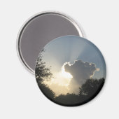Aimant Le soleil éclate à travers les nuagesMagnet (Recto/Verso)