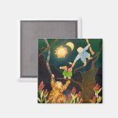 Aimant Le Soleil et la Lune : l'aimant du conte populaire (Recto/Verso)