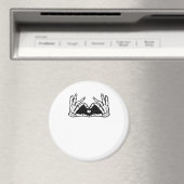 Aimant Le Squelette Met La Tête D'Un Coeur (In Situ (Lave-vaisselle))