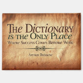 Aimant Le Succès Arrive Avant Le Travail (Recto)