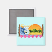 Aimant Le surf hawaïen (Recto/Verso)