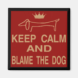 Aimant Le teckel, gardent le chien calme de blâme
