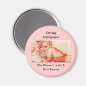 Aimant Le téléphone est le meilleur ami d'une fille (Recto/Verso)