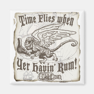 Aimant Le temps drôle vole quand YER ayant le rhum