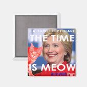 Aimant Le temps Hillary est l'aimant Meow (Recto/Verso)