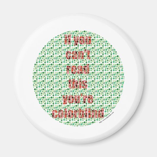 Aimant Le test Colorblind (Devant)