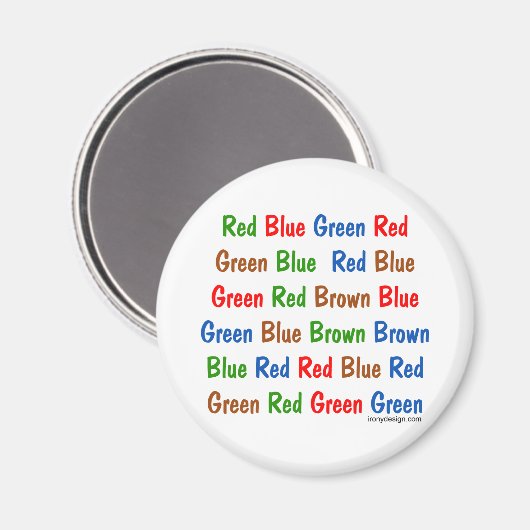 Aimant Le test Stroupe (Recto/Verso)