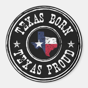 Aimant Le Texas vintage soutenu - le Texas fier