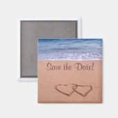 Aimant Le thème de la plage sauvez la date ! (Recto/Verso)