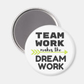 Aimant Le travail d'équipe fait le travail de rêve (Recto/Verso)