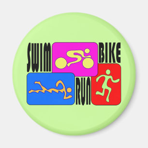 Aimant Le TRI vélo de bain de triathlon courent la