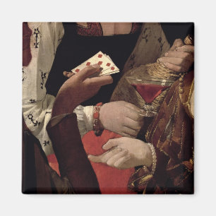 Aimant Le tricheur avec l'as des diamants, détail de
