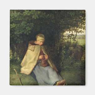 Aimant Le tricoteur ou, la bergère assise, 1858-60