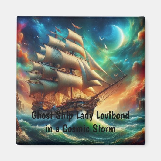Aimant Le vaisseau fantôme Lady Lovibond dans une tempête (Devant)