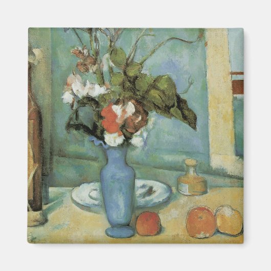 Aimant Le Vase bleu (Fleurs et Fruits) de Paul Cézanne (Devant)