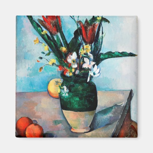 Aimant Le Vase des Tulipes, Paul Cezanne (Devant)