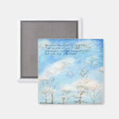 Aimant "Le vent dans les saules" verset sur la peinture (Recto/Verso)