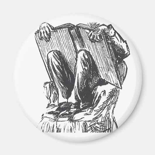 Aimant Le ver de livre (Devant)