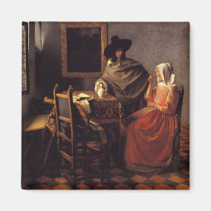 Aimant Le verre du vin