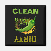 Aimant Le vert est CHAUD (Devant)