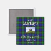 Aimant Le vieux château de Clan MacKay, Varrich Coffee Co (Recto/Verso)