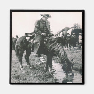 Aimant Le Vieux Cowboy Occidental À La Voie