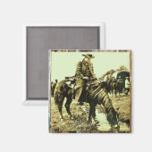 Aimant Le Vieux Cowboy Occidental À La Voie (Recto/Verso)