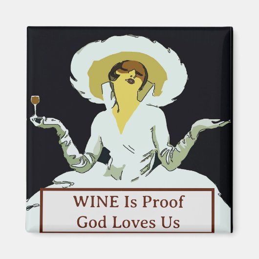 Aimant Le vin est une preuve, modifier le texte (Devant)