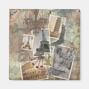 Aimant Le Vintage voyage l'Europe photographie Paris
