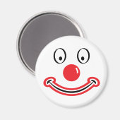 Aimant Le visage de Clown avec le nez rouge. Clown (Recto/Verso)