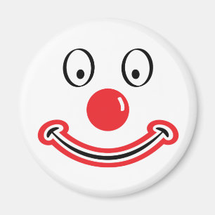 Aimant Le visage de Clown avec le nez rouge. Clown