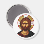 Aimant Le Visage De L'Icône Du Saint-Christ (Recto/Verso)