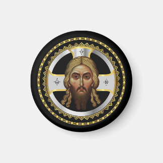 Aimant Le Visage Du Christ Orthodoxe Icône Noire