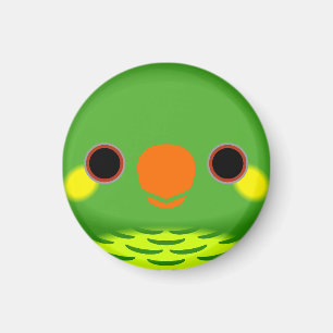 Aimant Le visage d'un lorikeet à joues jaunes