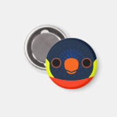 Aimant Le visage d'un lorikeet coucher de soleil (Recto/Verso)