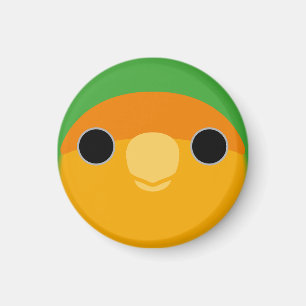 Aimant Le visage d'un lovebird à visage orange