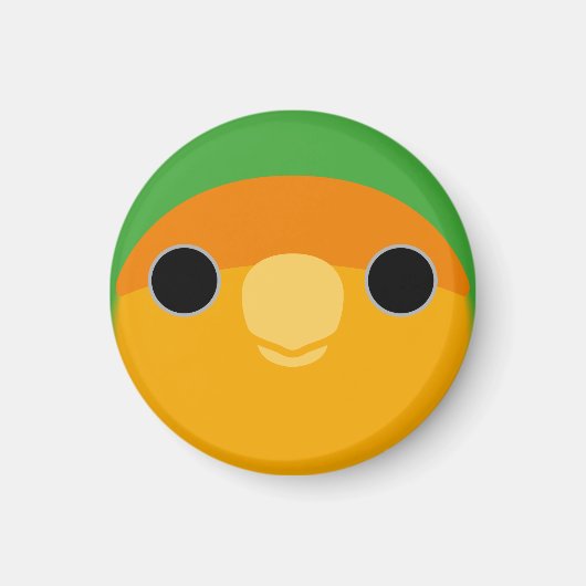 Aimant Le visage d'un lovebird à visage orange (Devant)