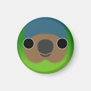Aimant Le visage d'un perroquet pygmée de Geelvink