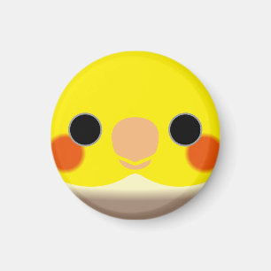 Aimant Le visage d'une cannelle pied mâle cockatiel
