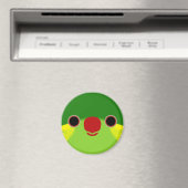 Aimant Le visage d'une loriette à flanc rouge (In Situ (Lave-vaisselle))