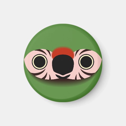 Aimant Le visage d'une mâchoire militaire (Devant)