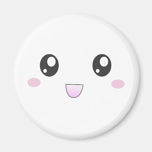 Aimant Le visage heureux de Kawaii (Devant)
