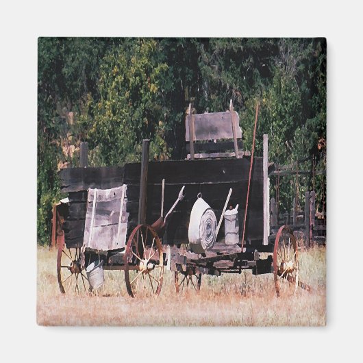 Aimant Le wagon de la ruée vers l'or historique...... (Devant)