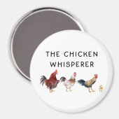 Aimant Le Whisperer de poulet amusant (Recto/Verso)