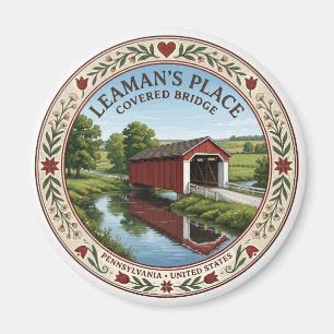 Aimant Leaman's Place Covered Bridge Paradis
